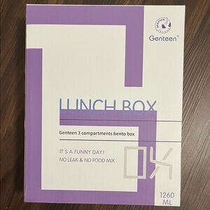 Purple Lunch Box - 3 Compartments